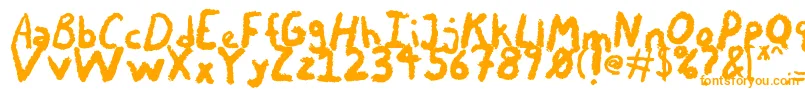 ChalkyChicken Font – Orange Fonts on White Background