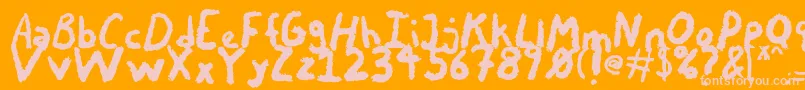 ChalkyChicken Font – Pink Fonts on Orange Background