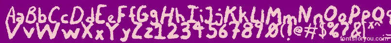 ChalkyChicken Font – Pink Fonts on Purple Background