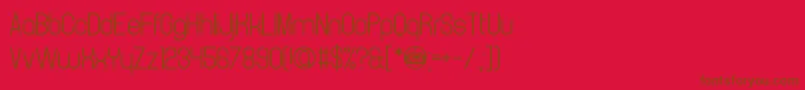 フォントCrystalCathedral – 赤い背景に茶色の文字
