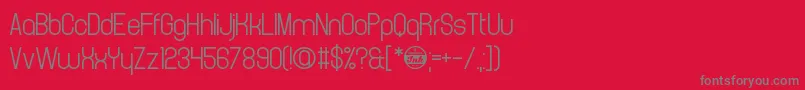 CrystalCathedral Font – Gray Fonts on Red Background