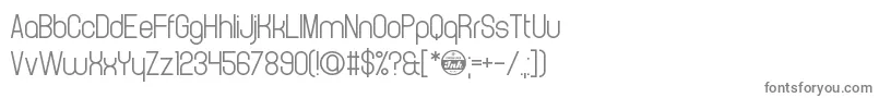 CrystalCathedral-fontti – harmaat kirjasimet valkoisella taustalla
