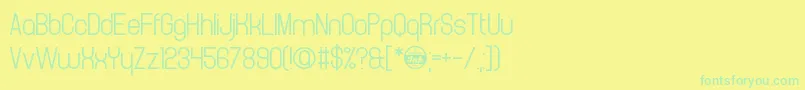 CrystalCathedral Font – Green Fonts on Yellow Background