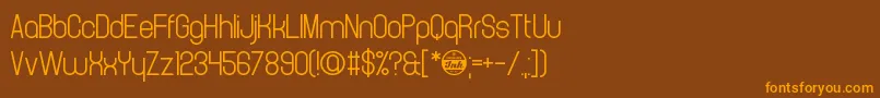 CrystalCathedral-fontti – oranssit fontit ruskealla taustalla