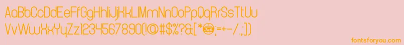 CrystalCathedral-fontti – oranssit fontit vaaleanpunaisella taustalla