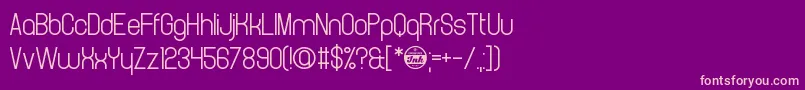 CrystalCathedral-fontti – vaaleanpunaiset fontit violetilla taustalla