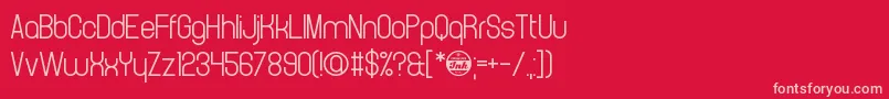 Шрифт CrystalCathedral – розовые шрифты на красном фоне
