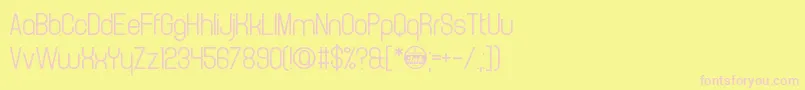 Шрифт CrystalCathedral – розовые шрифты на жёлтом фоне