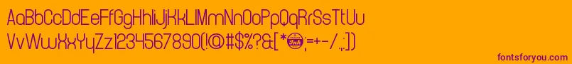 CrystalCathedral Font – Purple Fonts on Orange Background