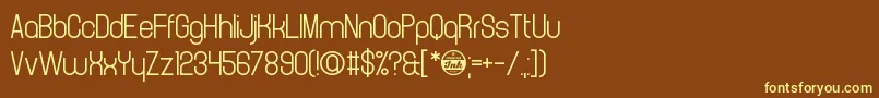 CrystalCathedral-fontti – keltaiset fontit ruskealla taustalla