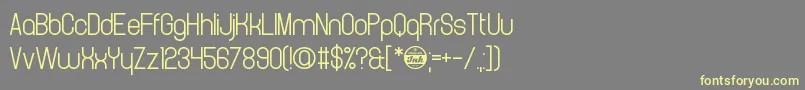 Шрифт CrystalCathedral – жёлтые шрифты на сером фоне