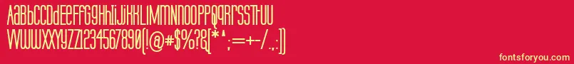 LabtopUnicaseBold Font – Yellow Fonts on Red Background