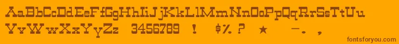 Шрифт WildwestNormalWd – коричневые шрифты на оранжевом фоне