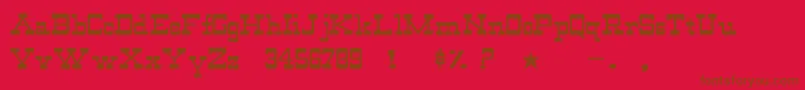 fuente WildwestNormalWd – Fuentes Marrones Sobre Fondo Rojo