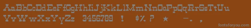 Шрифт WildwestNormalWd – серые шрифты на коричневом фоне