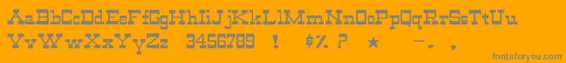 フォントWildwestNormalWd – オレンジの背景に灰色の文字