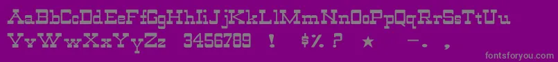 フォントWildwestNormalWd – 紫の背景に灰色の文字