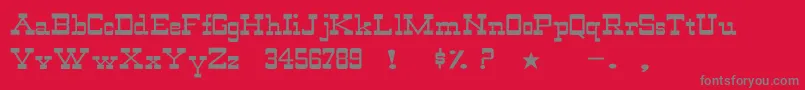 WildwestNormalWd Font – Gray Fonts on Red Background