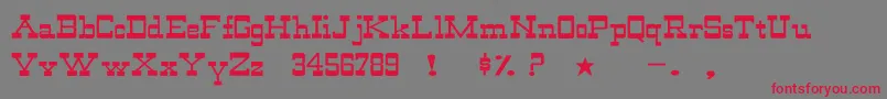 フォントWildwestNormalWd – 赤い文字の灰色の背景