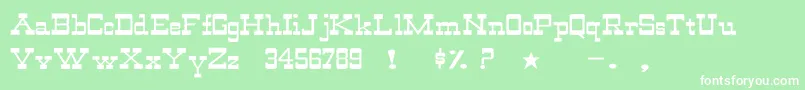 WildwestNormalWd Font – White Fonts on Green Background