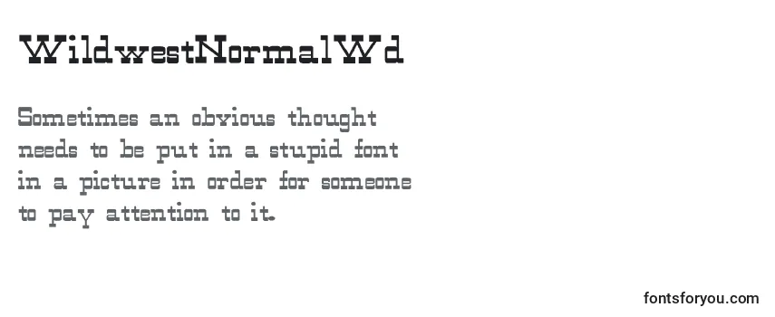 WildwestNormalWd Font