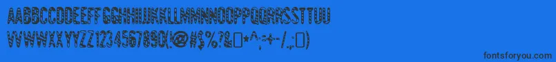 GianttigersRegular Font – Black Fonts on Blue Background