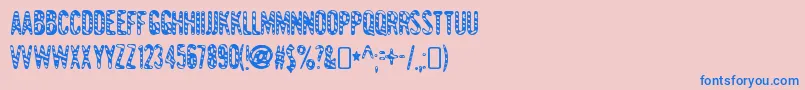 GianttigersRegular-Schriftart – Blaue Schriften auf rosa Hintergrund