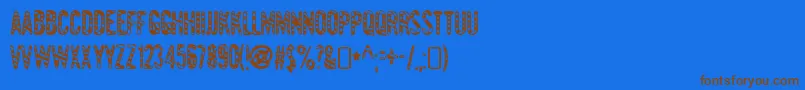 GianttigersRegular Font – Brown Fonts on Blue Background