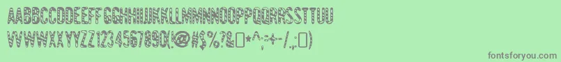 GianttigersRegular-Schriftart – Graue Schriften auf grünem Hintergrund