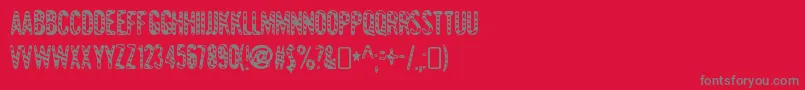 GianttigersRegular-Schriftart – Graue Schriften auf rotem Hintergrund
