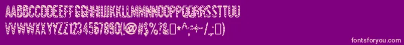 GianttigersRegular Font – Pink Fonts on Purple Background
