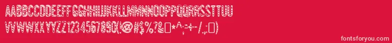 GianttigersRegular Font – Pink Fonts on Red Background