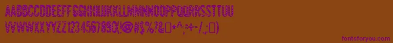 GianttigersRegular Font – Purple Fonts on Brown Background