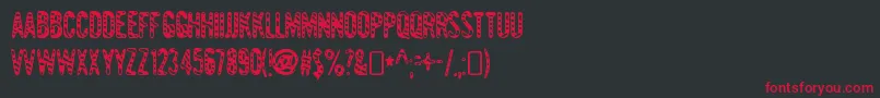 GianttigersRegular Font – Red Fonts on Black Background