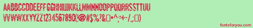 GianttigersRegular Font – Red Fonts on Green Background