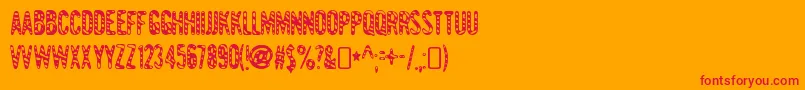 GianttigersRegular Font – Red Fonts on Orange Background