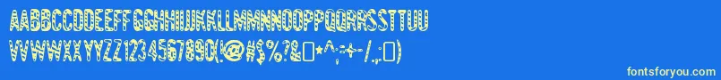 GianttigersRegular Font – Yellow Fonts on Blue Background