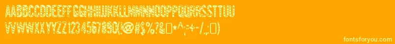 GianttigersRegular Font – Yellow Fonts on Orange Background