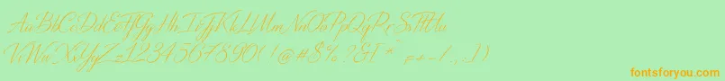 DistantStroke Font – Orange Fonts on Green Background