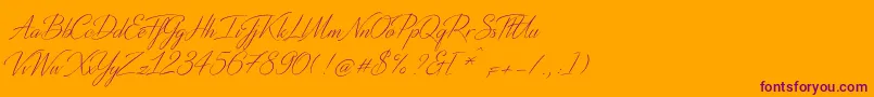 Шрифт DistantStroke – фиолетовые шрифты на оранжевом фоне