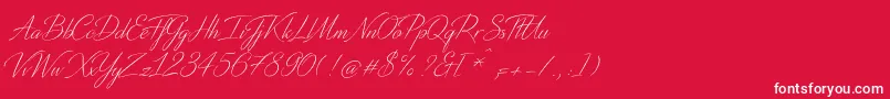 DistantStroke Font – White Fonts on Red Background