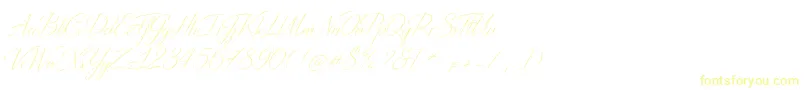 DistantStroke-Schriftart – Gelbe Schriften