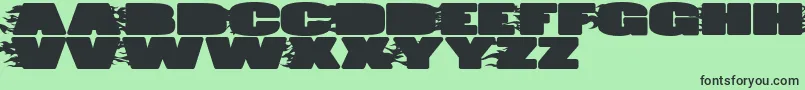 JumboBurn Font – Black Fonts on Green Background