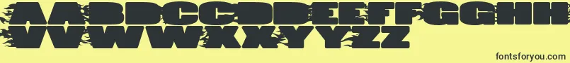 JumboBurn Font – Black Fonts on Yellow Background