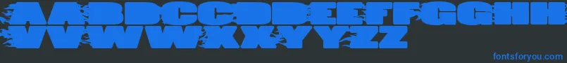 JumboBurn Font – Blue Fonts on Black Background
