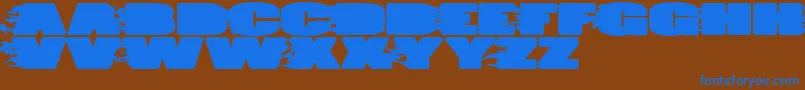 JumboBurn Font – Blue Fonts on Brown Background