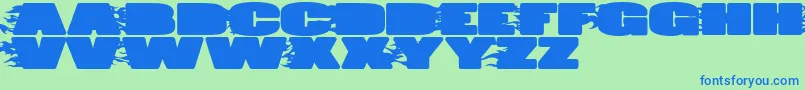 JumboBurn Font – Blue Fonts on Green Background
