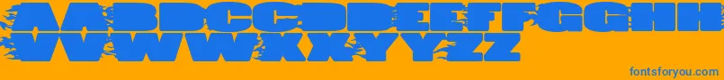 JumboBurn Font – Blue Fonts on Orange Background