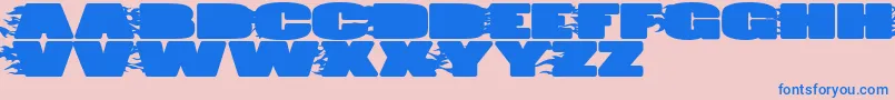 JumboBurn Font – Blue Fonts on Pink Background