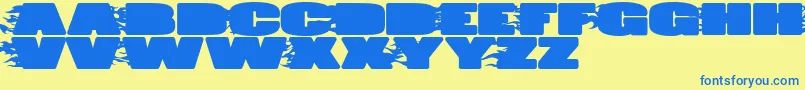 JumboBurn Font – Blue Fonts on Yellow Background